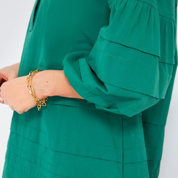 Pomander Place | New Palm Green Chelsea Mini Dress Size L - Picture 3 of 11